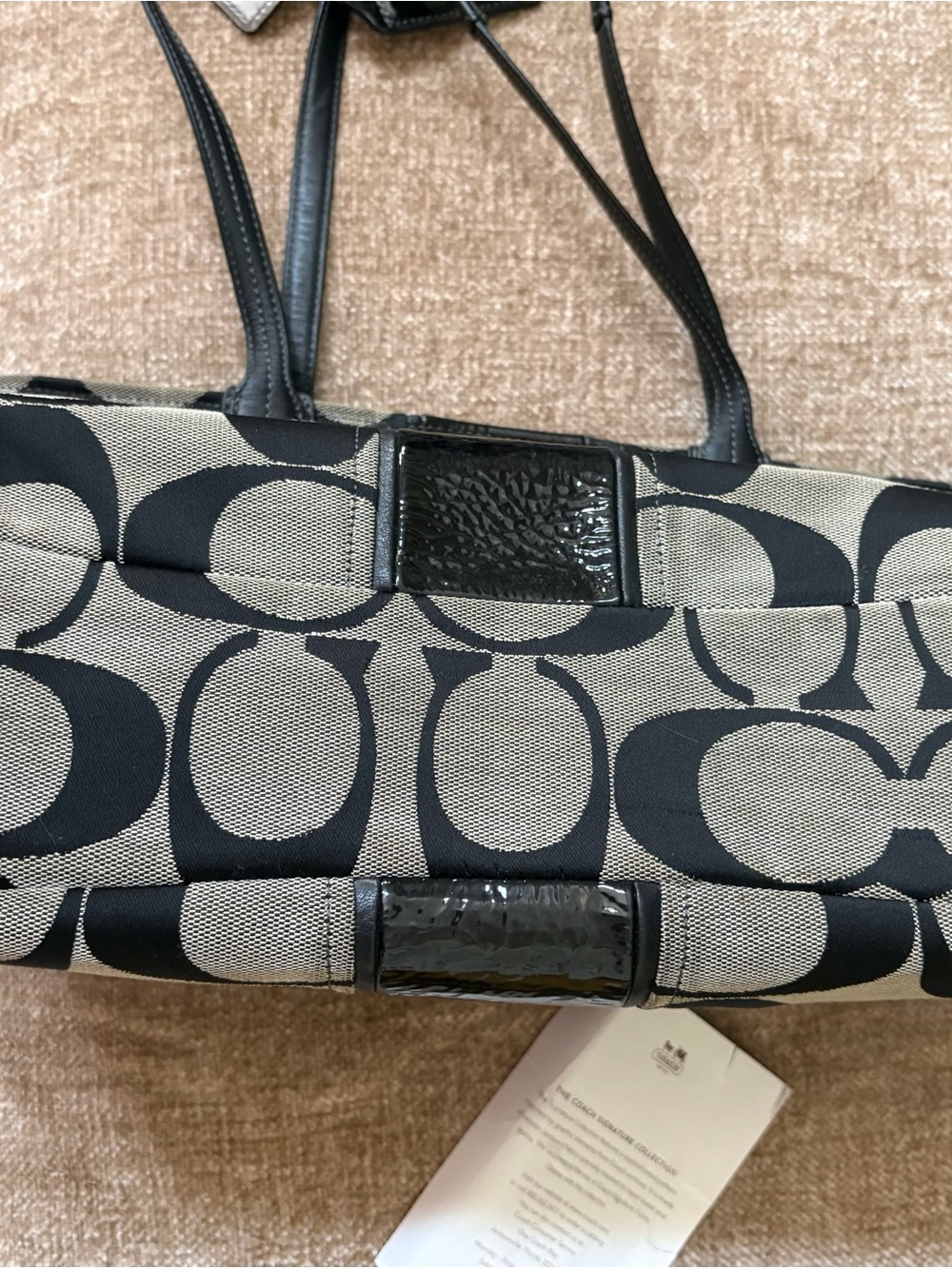 Pristine Coach Signature Stripe Carryall & Wristlet Set (18867 - Picture 8 of 15